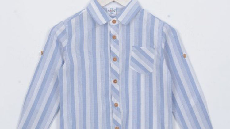 Picture of YF729 - BOYS CASUAL SMART STRIPED SHIRT